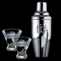 Connoisseur 3 Piece Martini Set w/ Shaker & 2 Brisbane Glasses